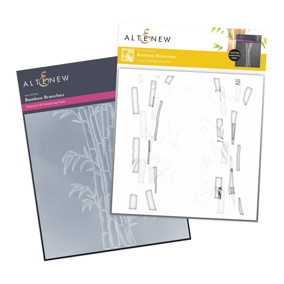 Bamboo Branches: Stencil & Embossing Folder Bundle | Altenew