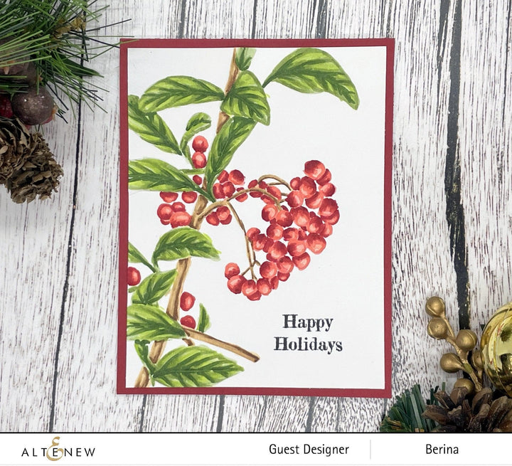 Altenew Stencil & Embossing Folder Bundle Berried Cotoneaster Complete Bundle