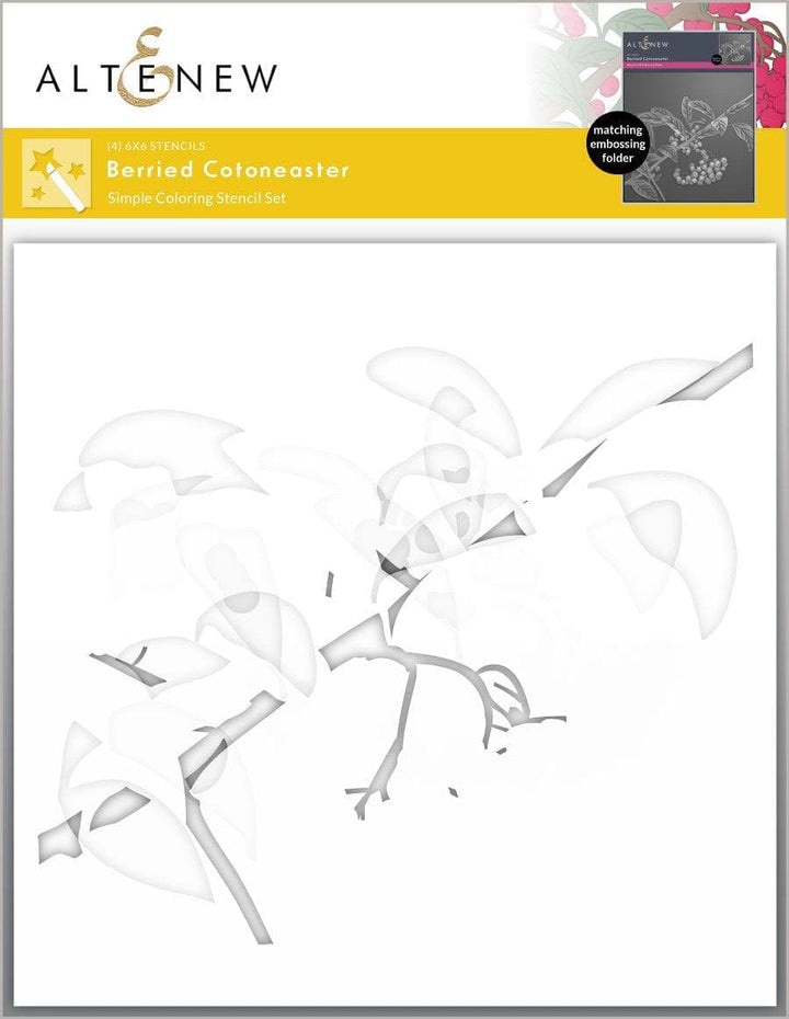 Altenew Stencil & Embossing Folder Bundle Berried Cotoneaster