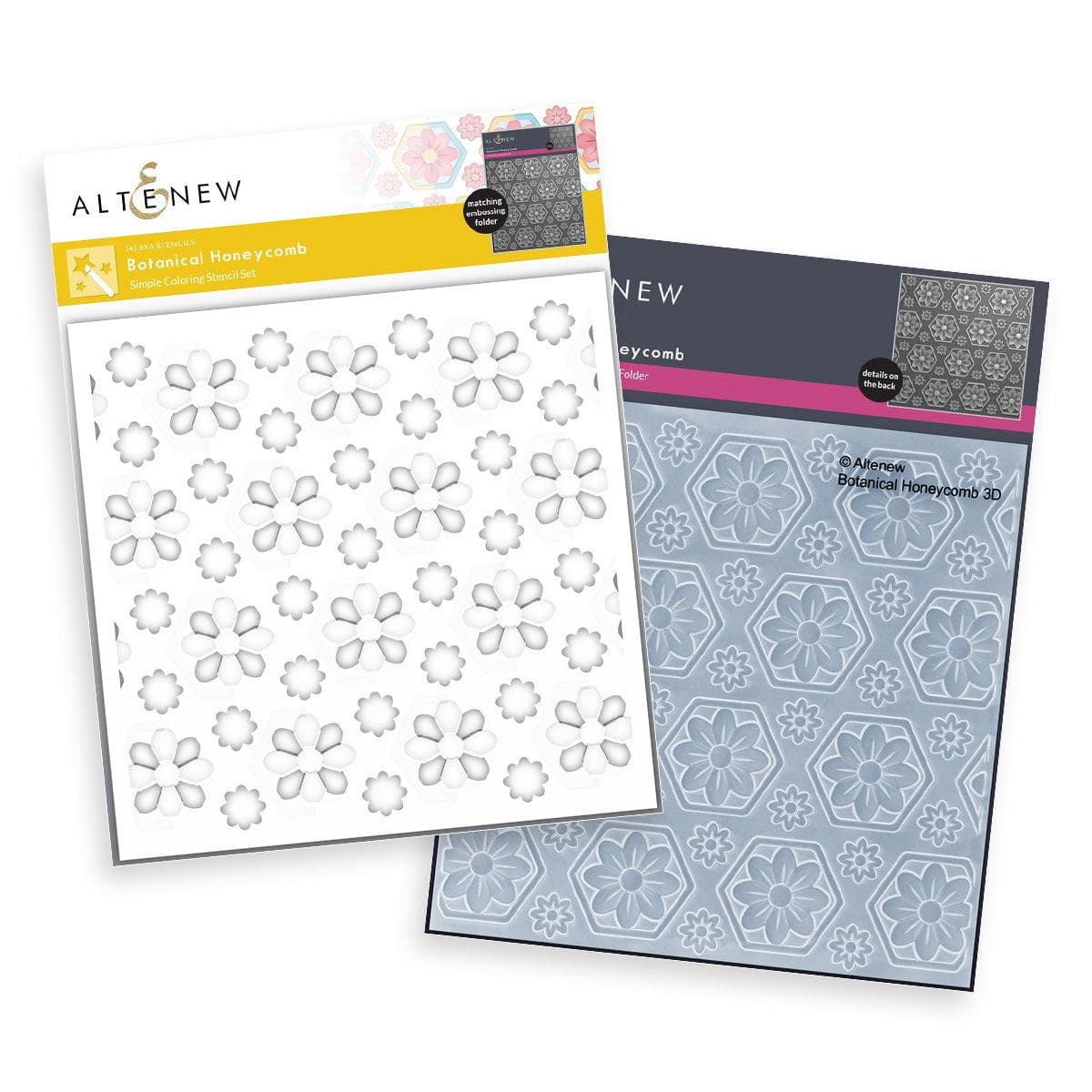 Botanical Honeycomb Stencil & Embossing Folder Bundle | Altenew