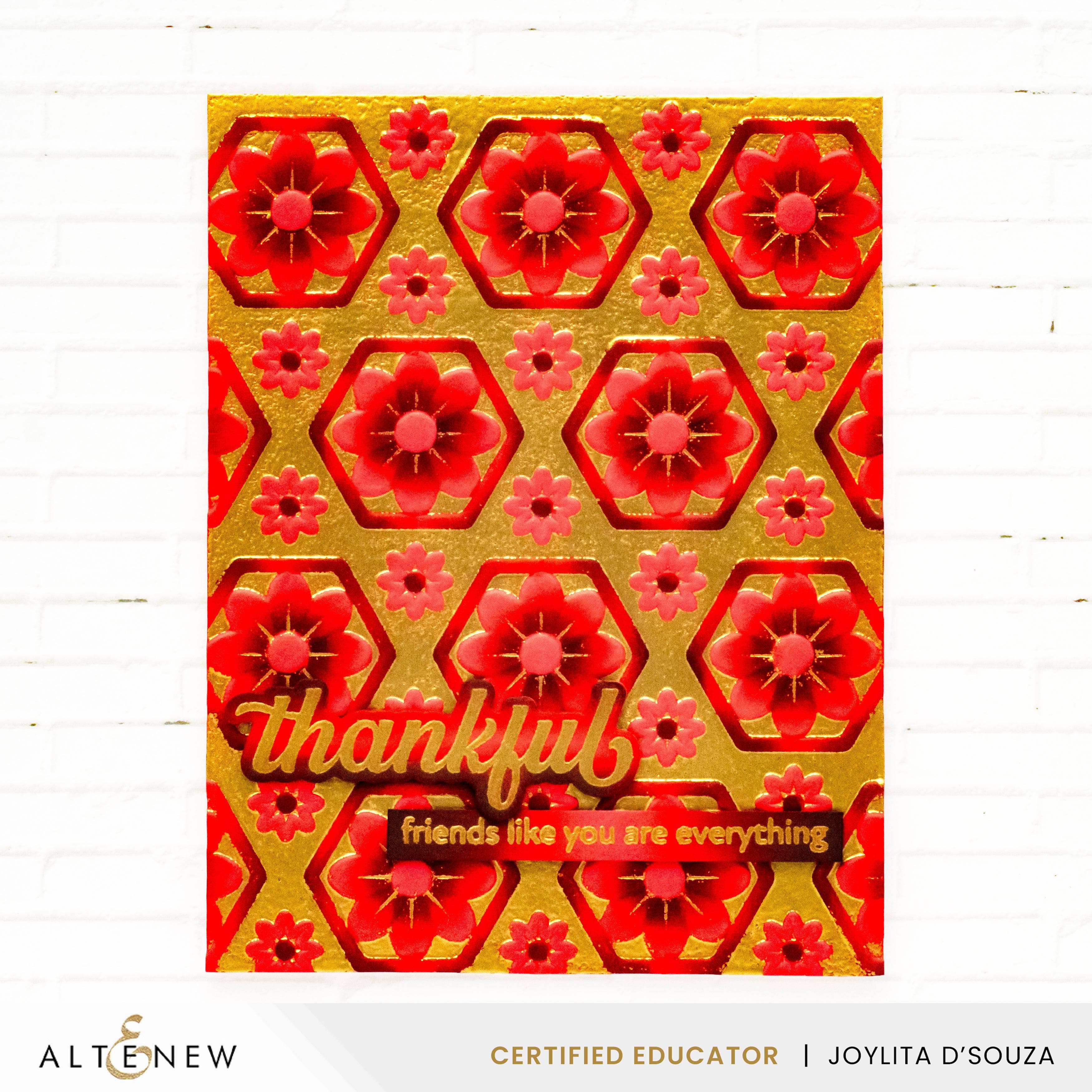 Botanical Honeycomb Stencil & Embossing Folder Bundle | Altenew