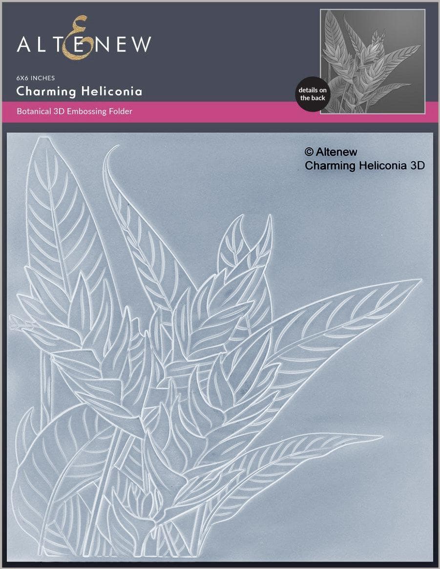 Altenew Stencil & Embossing Folder Bundle Charming Heliconia