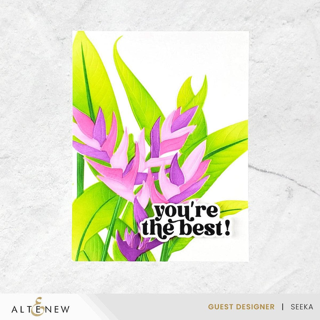 Altenew Stencil & Embossing Folder Bundle Charming Heliconia