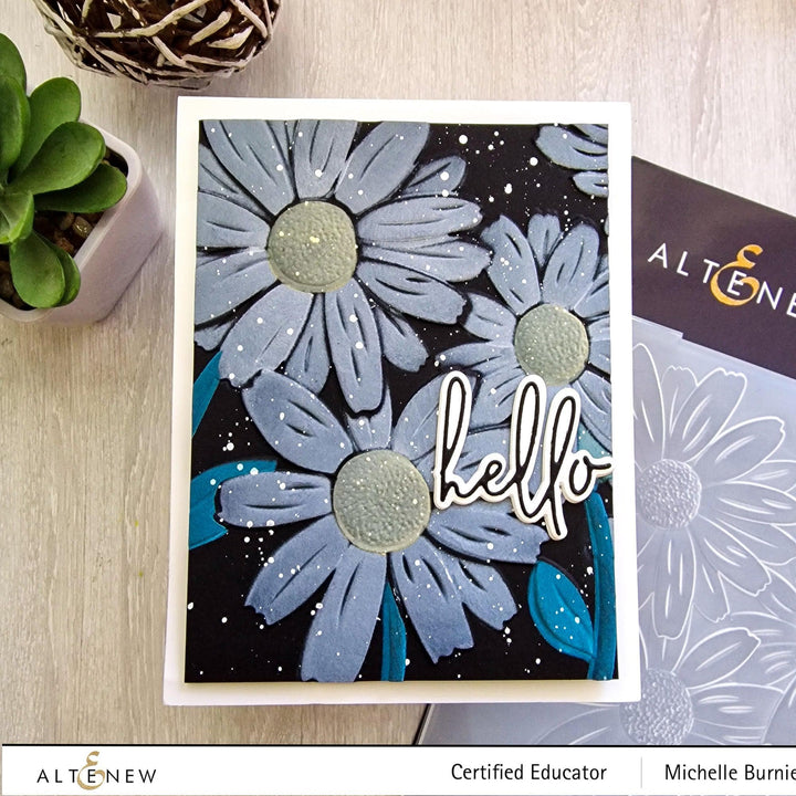 Altenew Daisies Stencil & Embossing Folder Bundle (Daisies