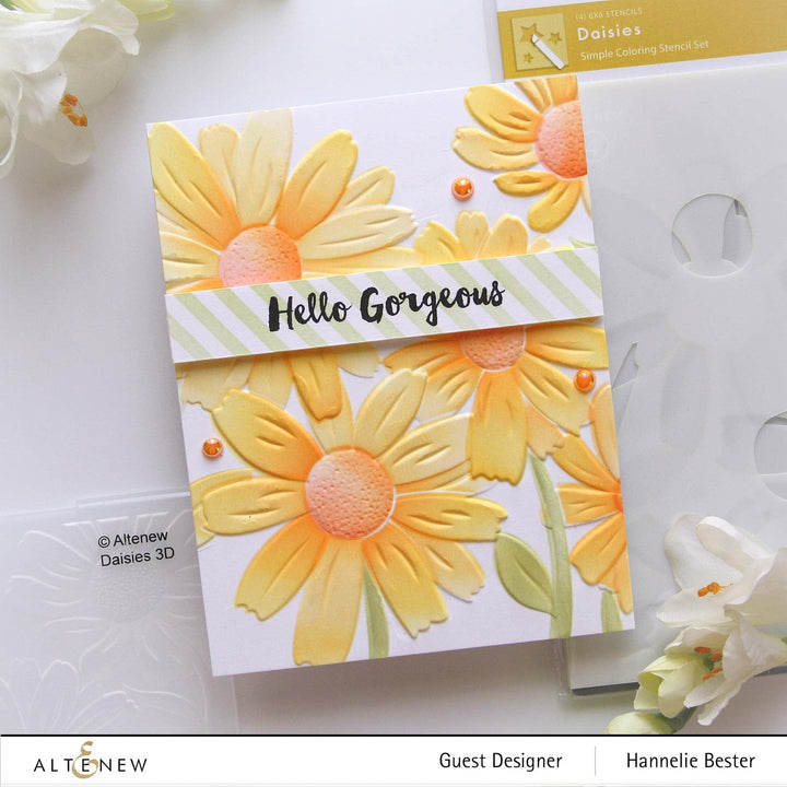Altenew Stencil & Embossing Folder Bundle Daisies Complete Bundle