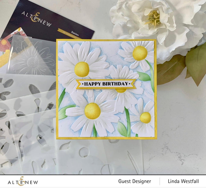 Altenew Stencil & Embossing Folder Bundle Daisies Complete Bundle