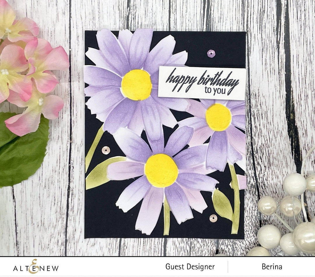 Altenew Stencil & Embossing Folder Bundle Daisies Complete Bundle