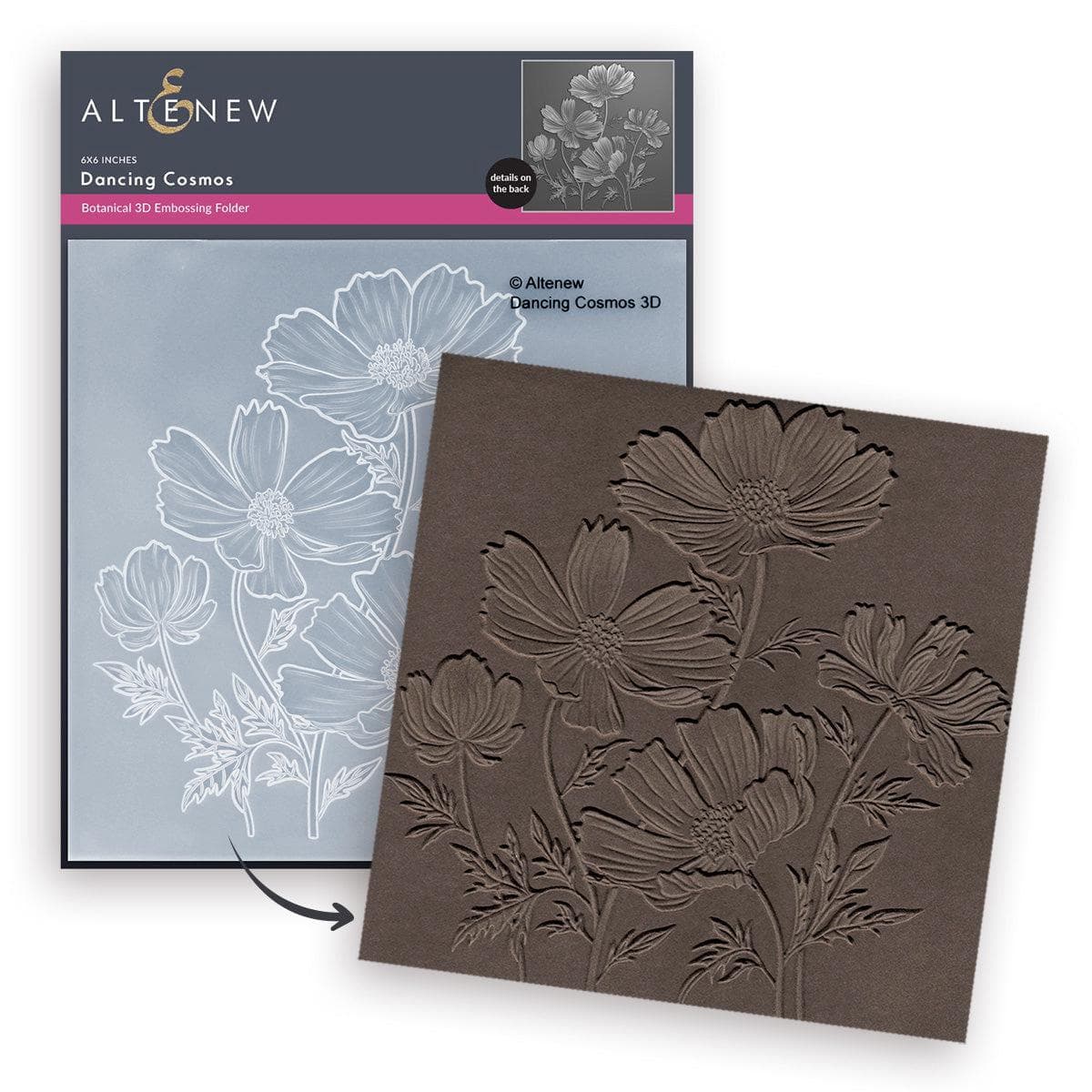 花ページ Dancing Cosmos: Stencil & Embossing Folder Bundle | Altenew