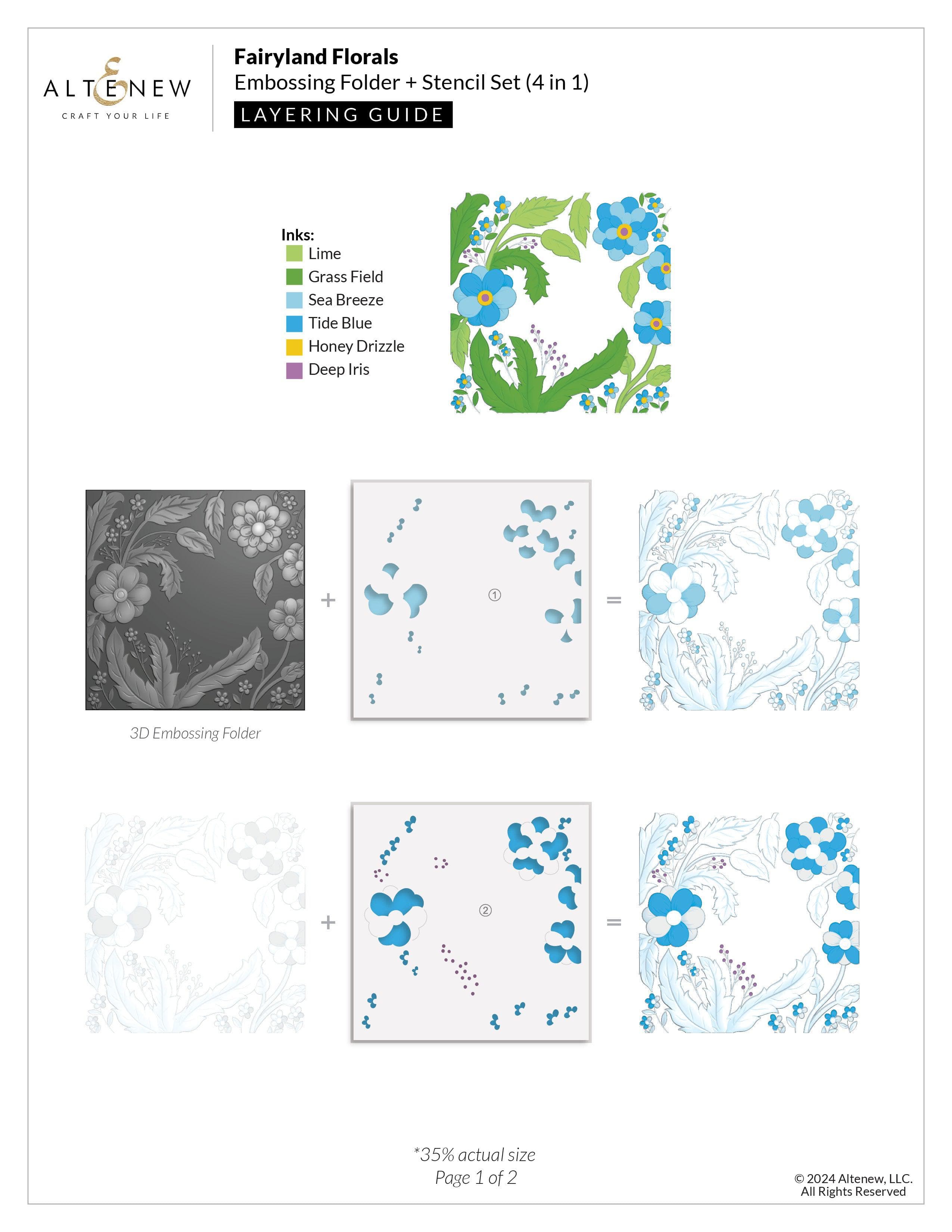 Fairyland Florals Bundle | Embossing Folder & Stencil | Altenew