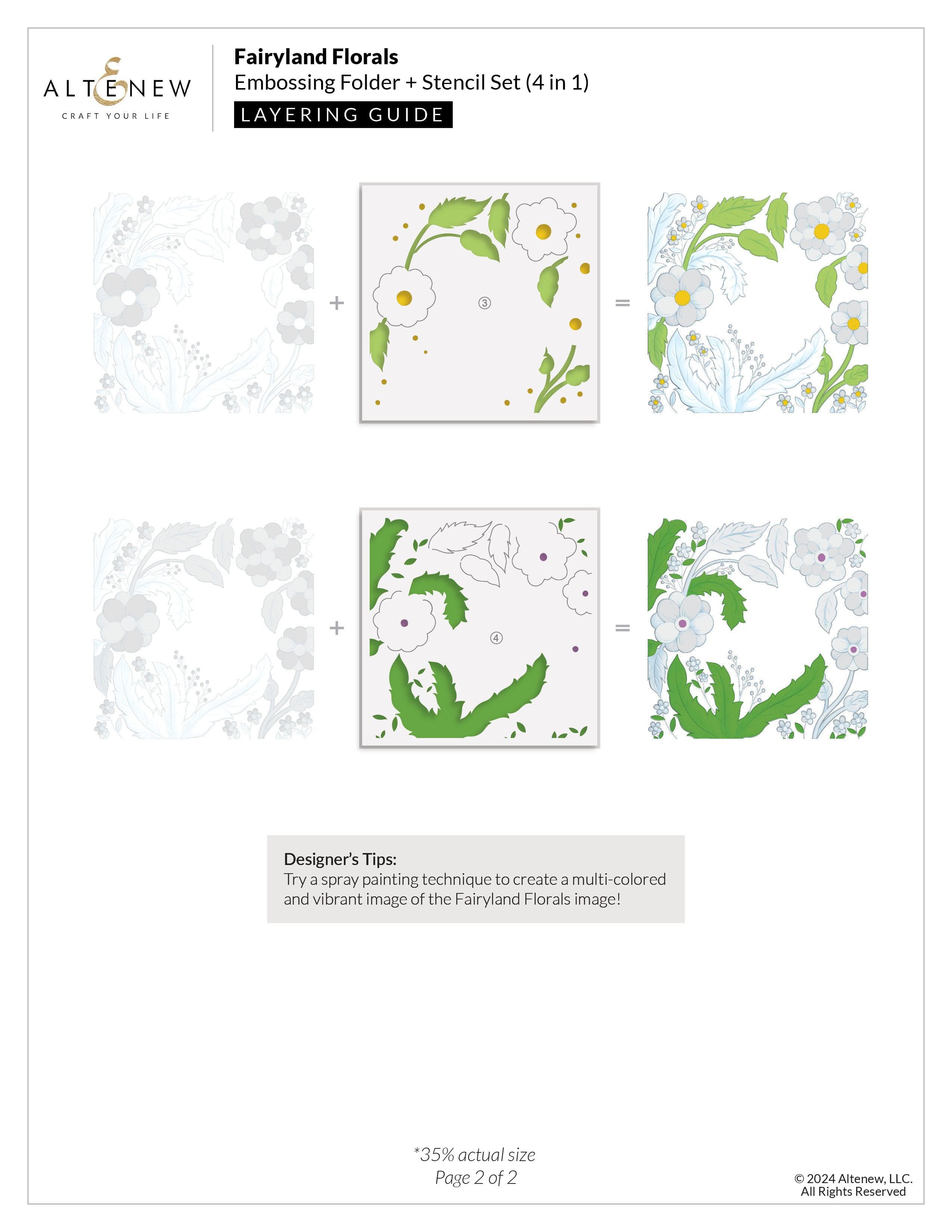 Fairyland Florals Bundle | Embossing Folder & Stencil | Altenew