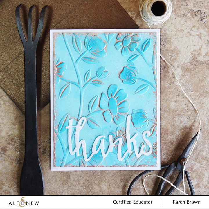 Altenew Stencil & Embossing Folder Bundle Flower Vines Embossing Folder & Stencil Bundle