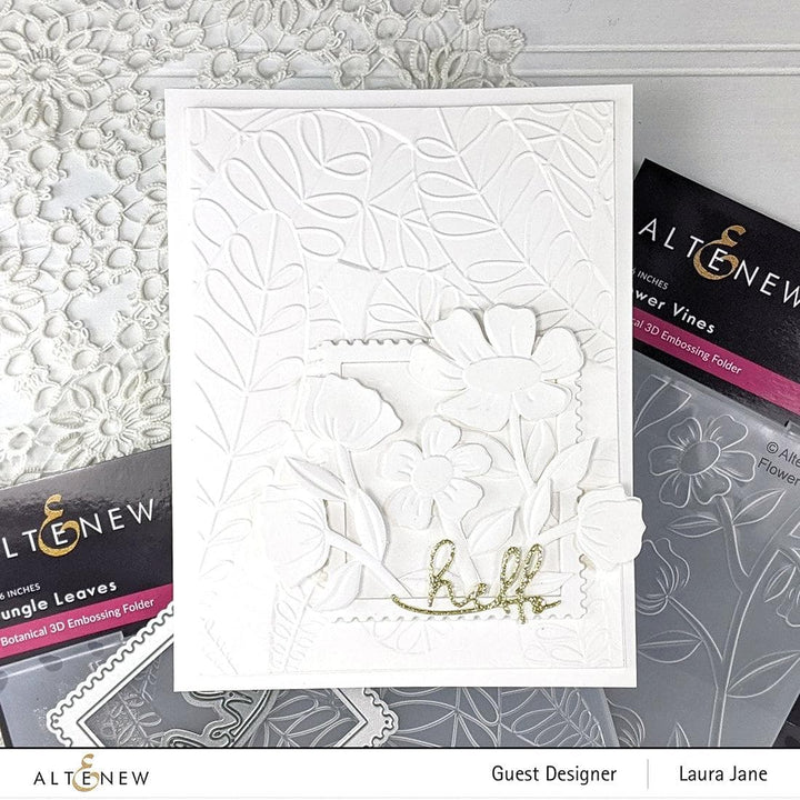 Altenew Stencil & Embossing Folder Bundle Flower Vines Embossing Folder & Stencil Bundle