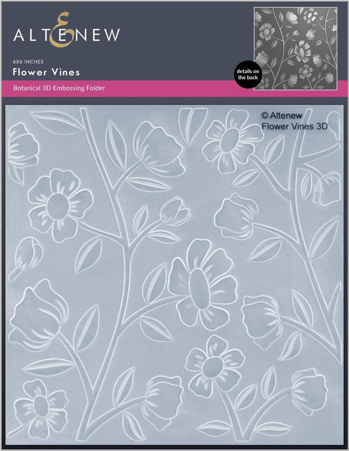 Altenew Stencil & Embossing Folder Bundle Flower Vines Embossing Folder & Stencil Bundle
