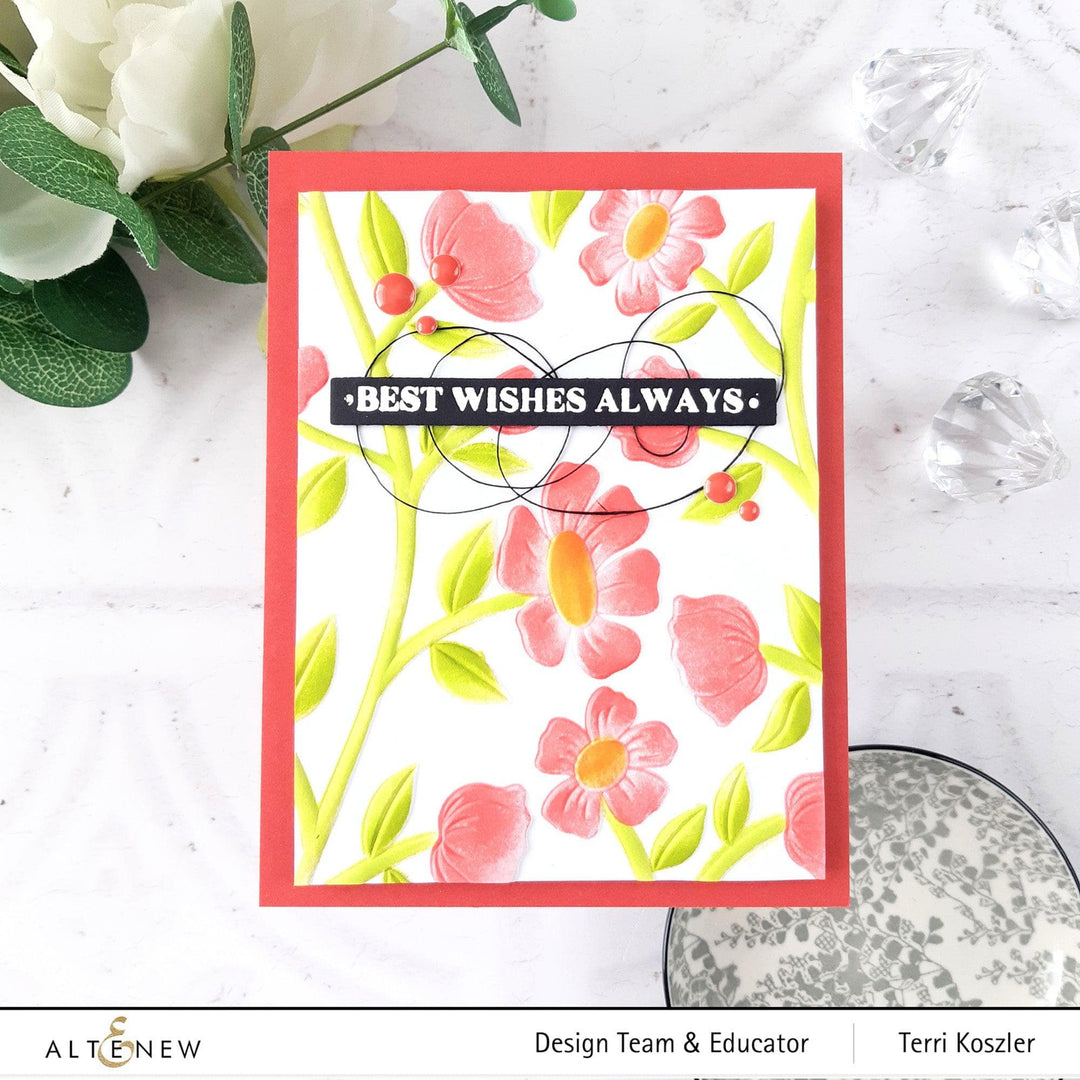 Altenew Stencil & Embossing Folder Bundle Flower Vines Embossing Folder & Stencil Bundle