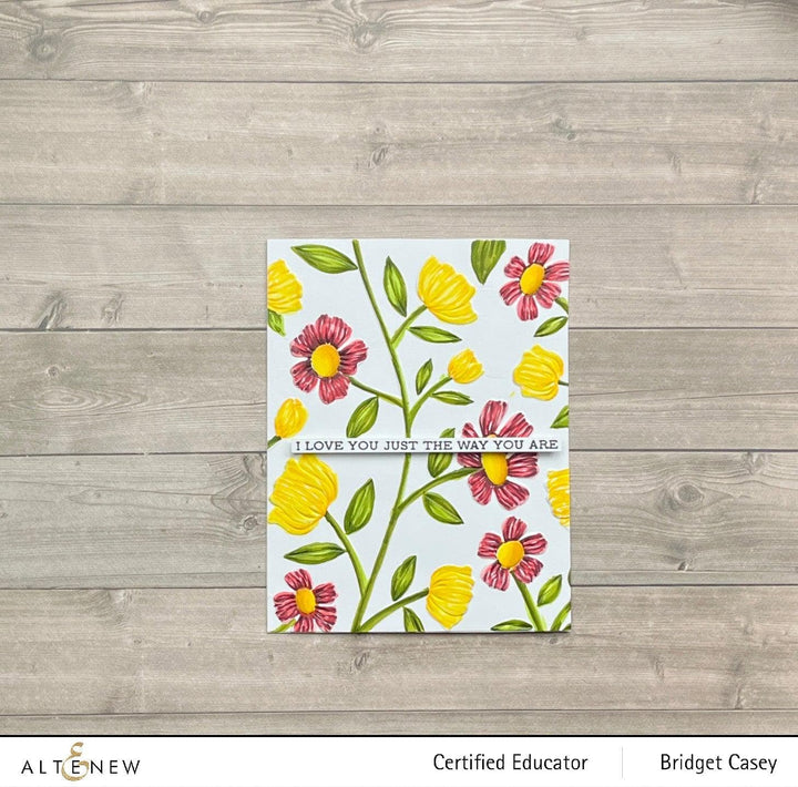 Altenew Stencil & Embossing Folder Bundle Flower Vines Embossing Folder & Stencil Bundle