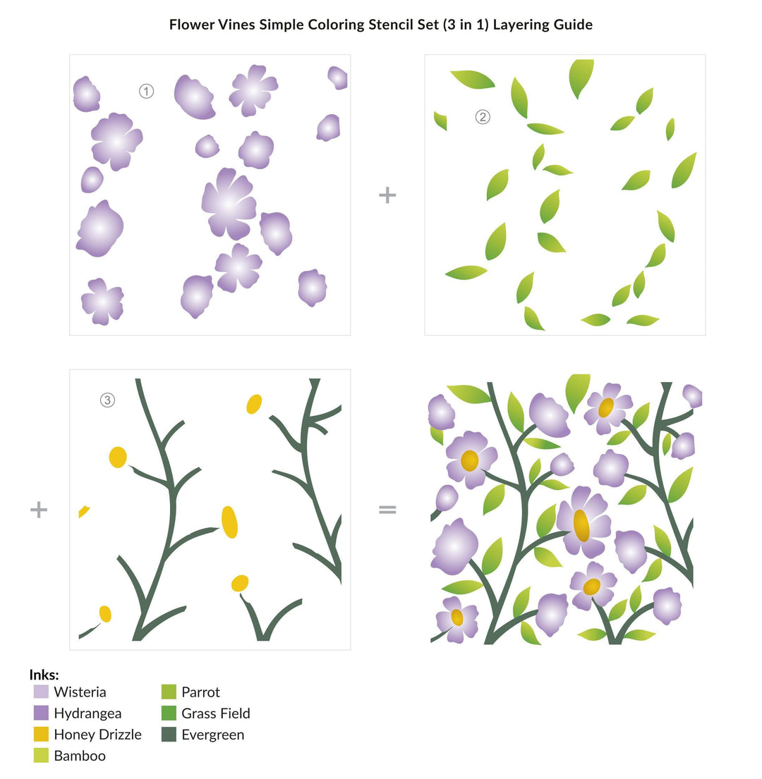 Altenew Stencil & Embossing Folder Bundle Flower Vines Embossing Folder & Stencil Bundle