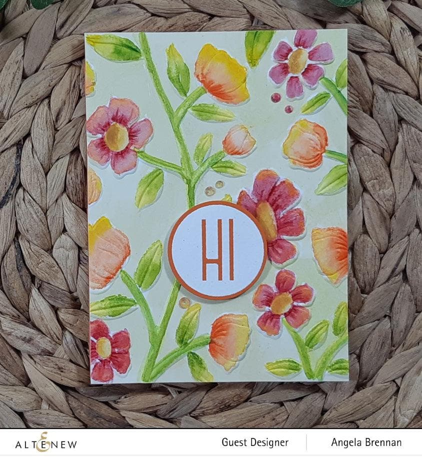 Altenew Stencil & Embossing Folder Bundle Flower Vines Embossing Folder & Stencil Bundle