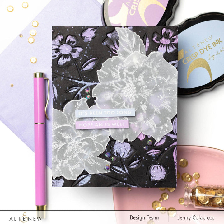 Altenew Stencil & Embossing Folder Bundle Flower Vines Embossing Folder & Stencil Bundle