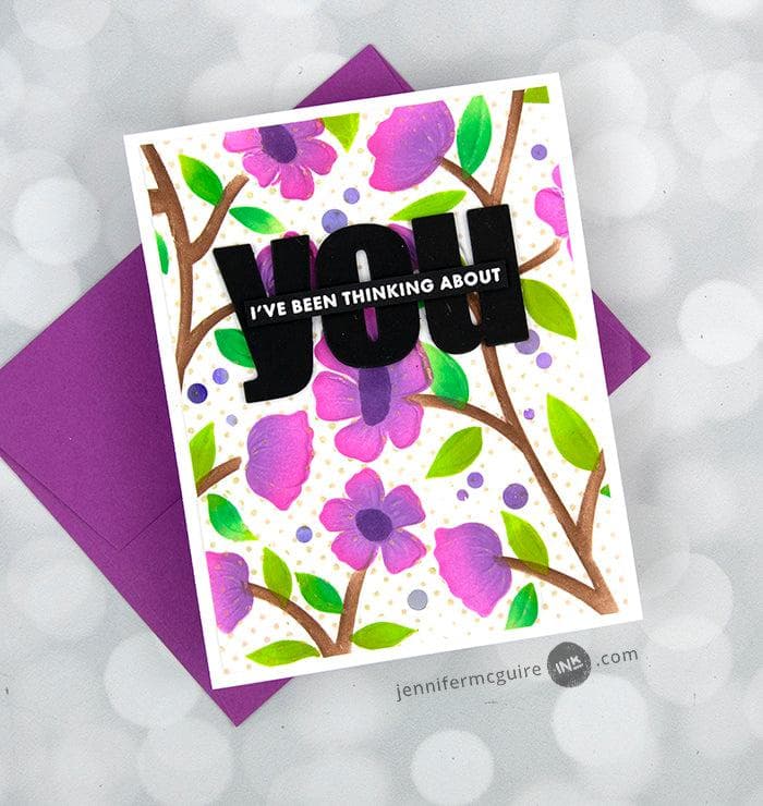Altenew Stencil & Embossing Folder Bundle Flower Vines Embossing Folder & Stencil Bundle