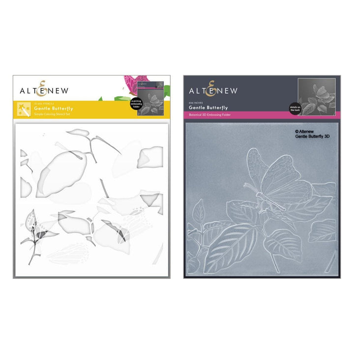 Altenew Stencil & Embossing Folder Bundle Gentle Butterfly Complete Bundle