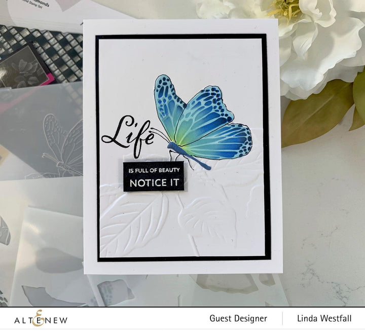 Altenew Stencil & Embossing Folder Bundle Gentle Butterfly Complete Bundle