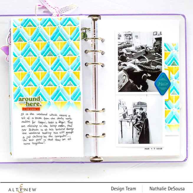 Altenew Stencil & Embossing Folder Bundle Geo Triangles Embossing Folder & Stencil Bundle
