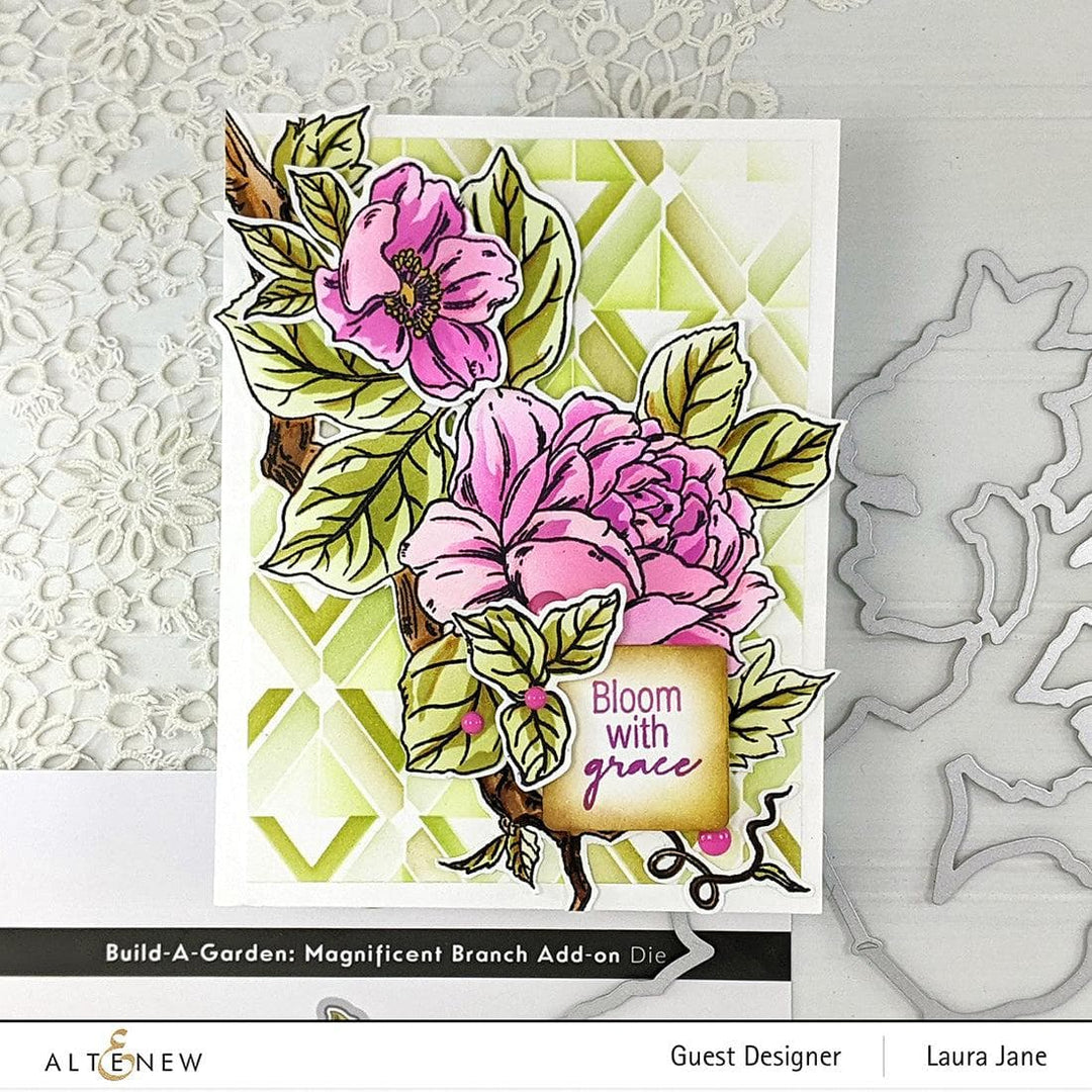 Altenew Stencil & Embossing Folder Bundle Geo Triangles Embossing Folder & Stencil Bundle