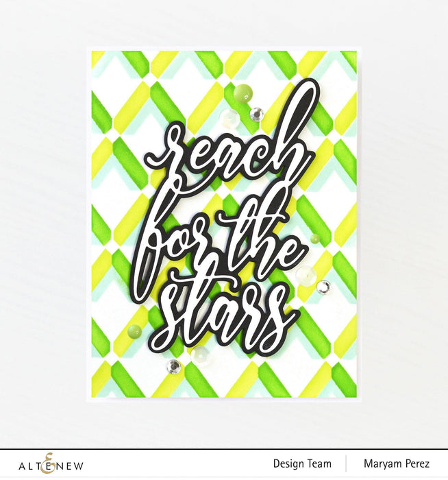 Altenew Stencil & Embossing Folder Bundle Geo Triangles Embossing Folder & Stencil Bundle
