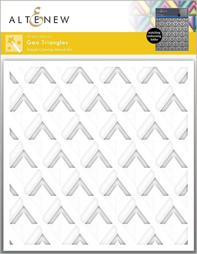 Altenew Stencil & Embossing Folder Bundle Geo Triangles