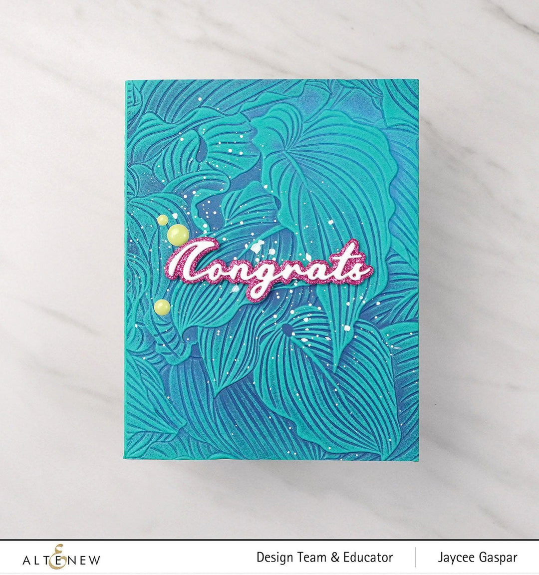 Altenew Stencil & Embossing Folder Bundle Hosta Embossing Folder & Stencil Bundle