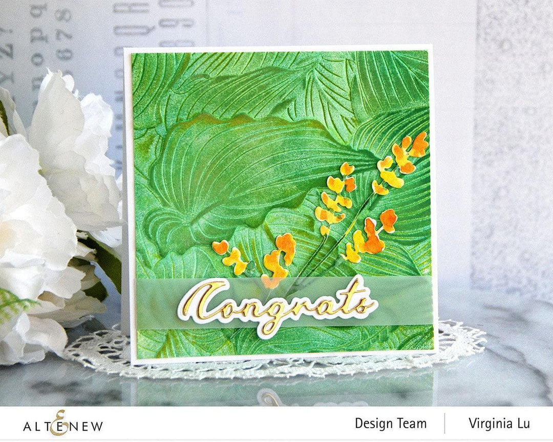 Altenew Stencil & Embossing Folder Bundle Hosta Embossing Folder & Stencil Bundle