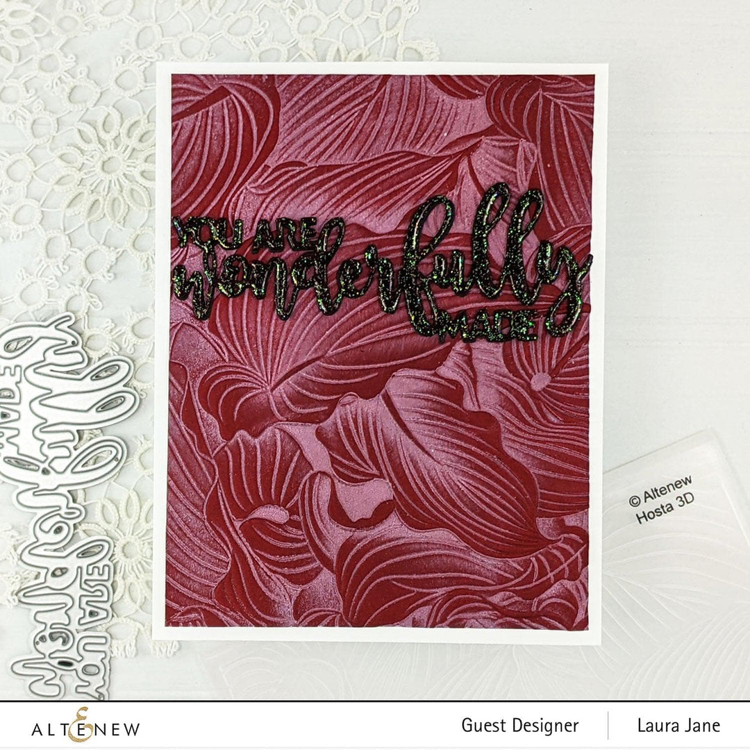 Altenew Stencil & Embossing Folder Bundle Hosta Embossing Folder & Stencil Bundle