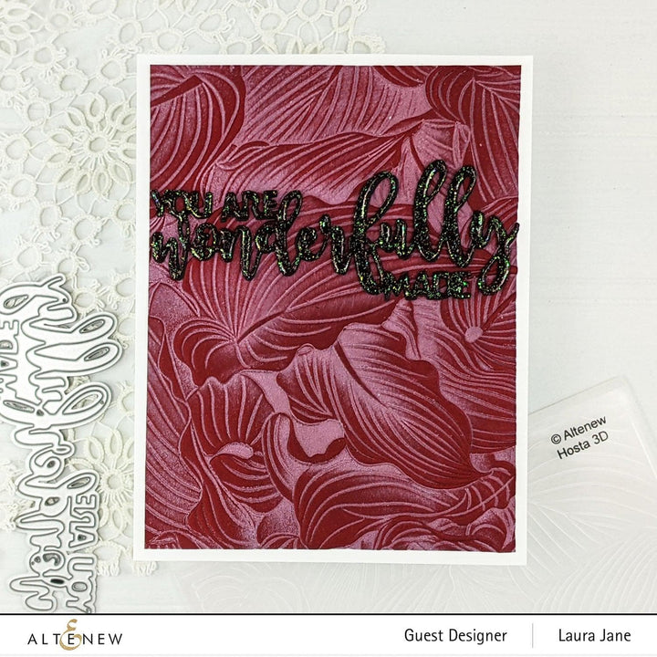 Altenew Stencil & Embossing Folder Bundle Hosta Embossing Folder & Stencil Bundle