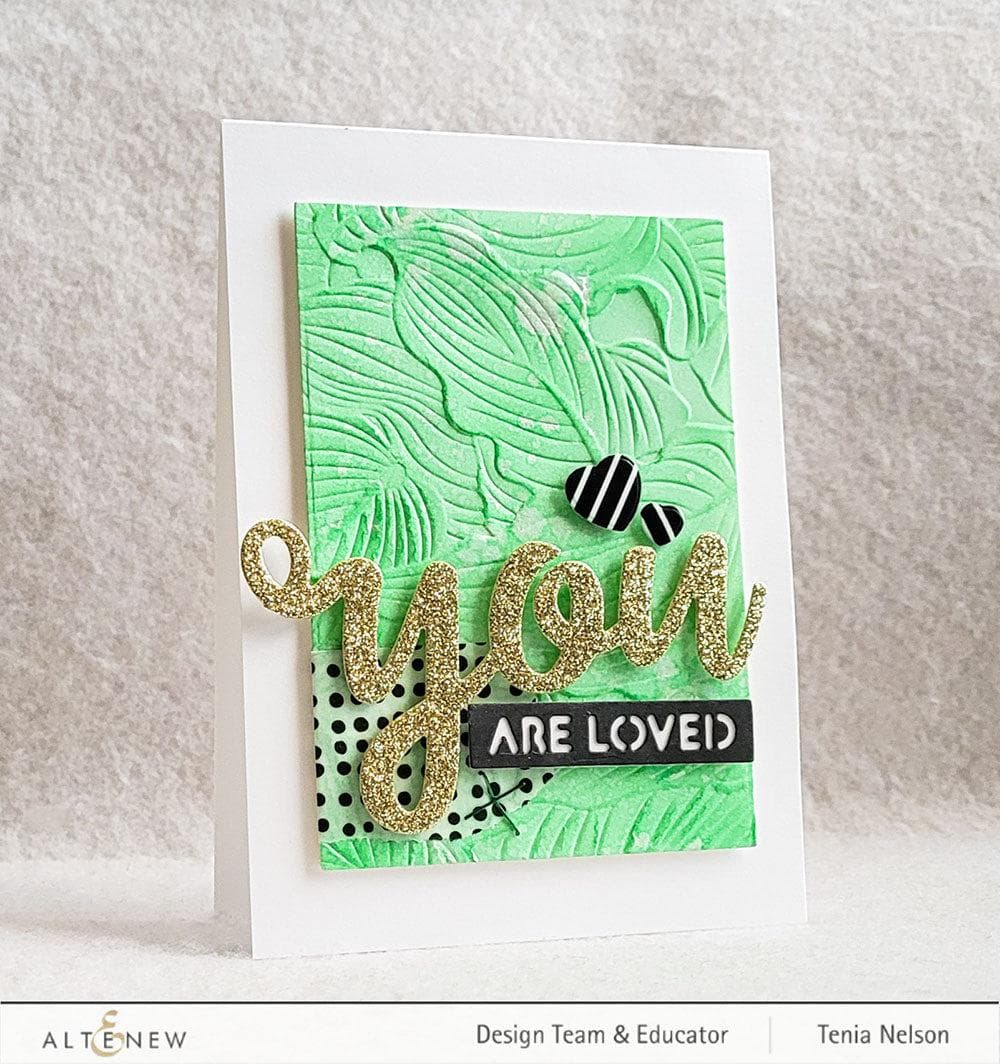 Altenew Stencil & Embossing Folder Bundle Hosta Embossing Folder & Stencil Bundle