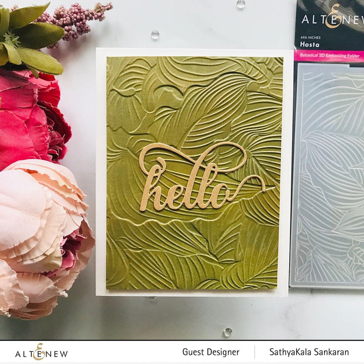 Altenew Stencil & Embossing Folder Bundle Hosta Embossing Folder & Stencil Bundle