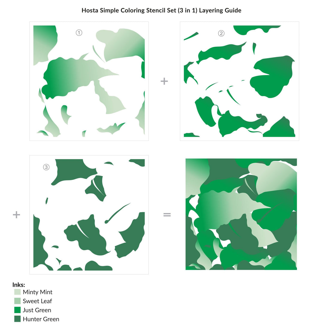 Altenew Stencil & Embossing Folder Bundle Hosta Embossing Folder & Stencil Bundle