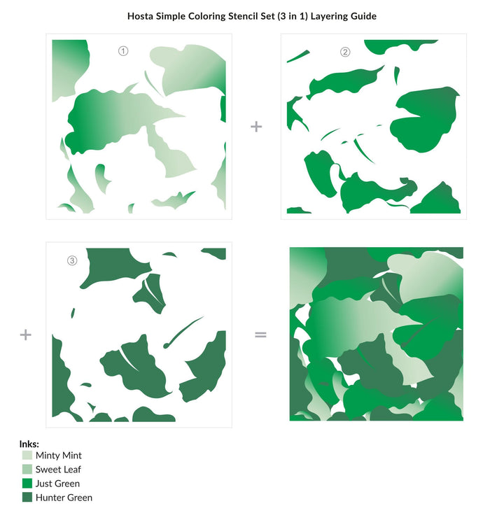 Altenew Stencil & Embossing Folder Bundle Hosta Embossing Folder & Stencil Bundle