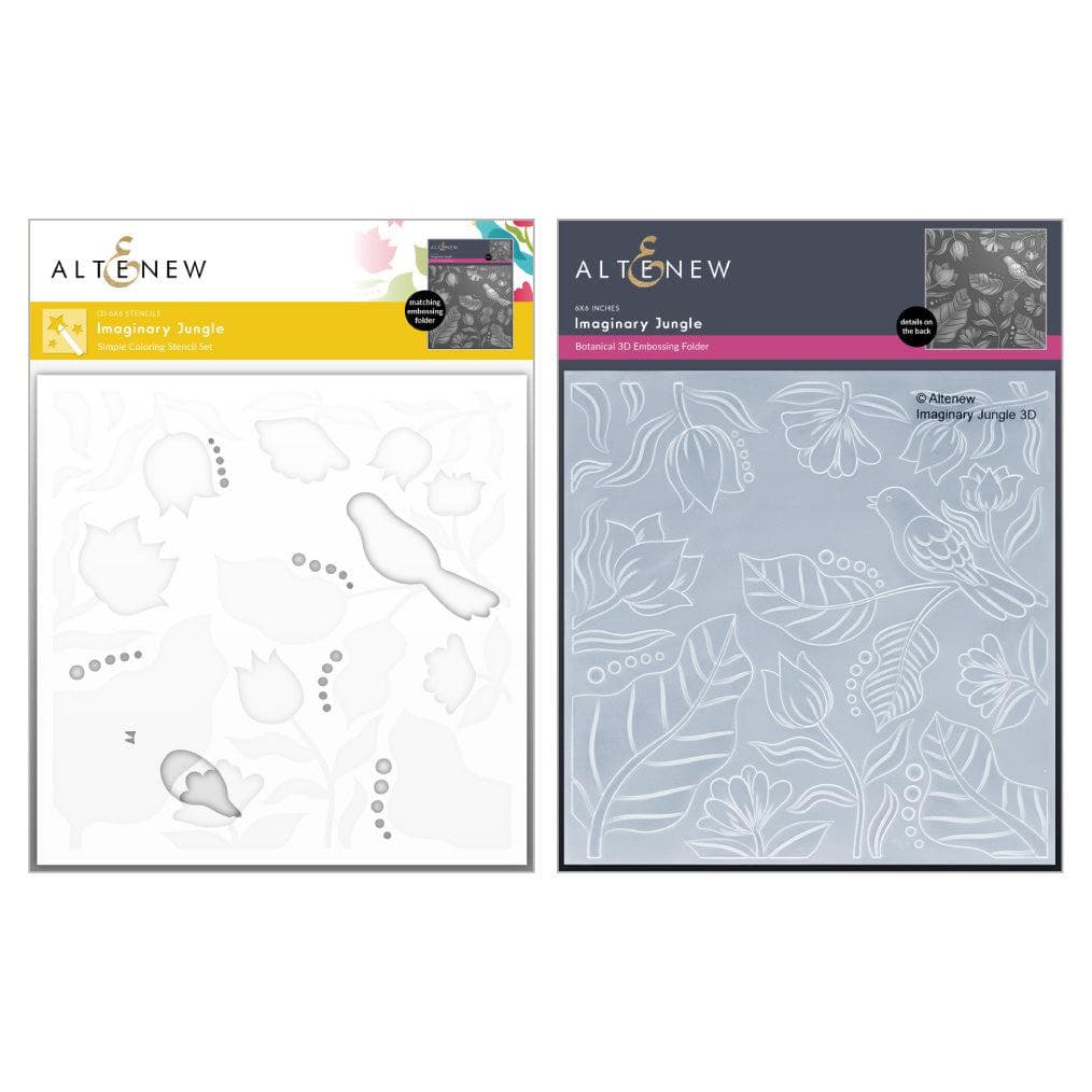 Altenew Stencil & Embossing Folder Bundle Imaginary Jungle Complete Bundle