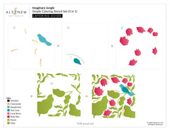 Altenew Stencil & Embossing Folder Bundle Imaginary Jungle Complete Bundle