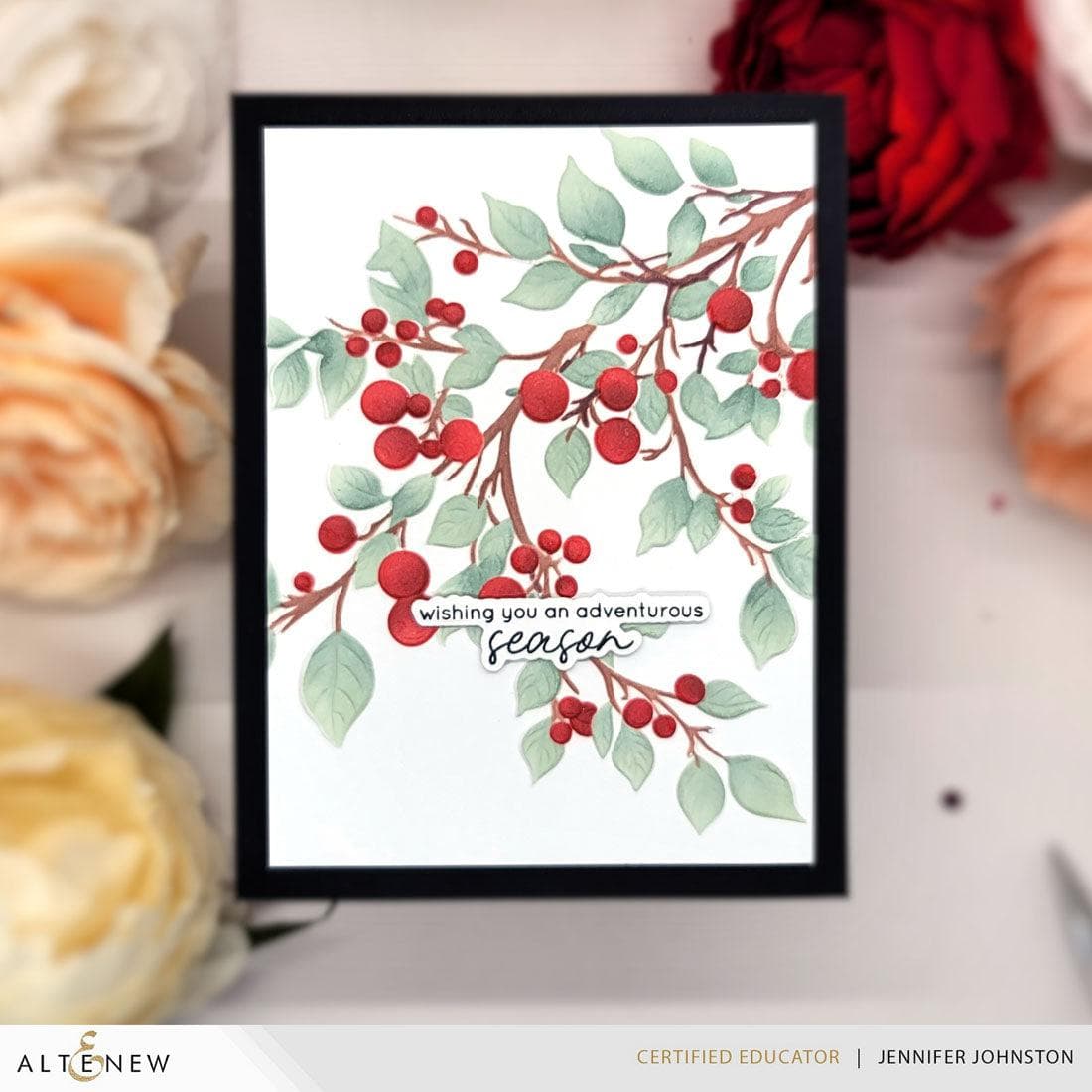 Lush Berry Branch: Embossing Folder & Stencil Bundle | Altenew
