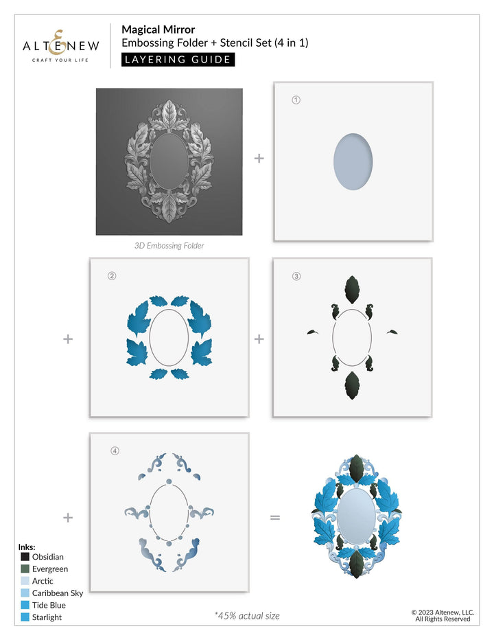Altenew Stencil & Embossing Folder Bundle Magical Mirror