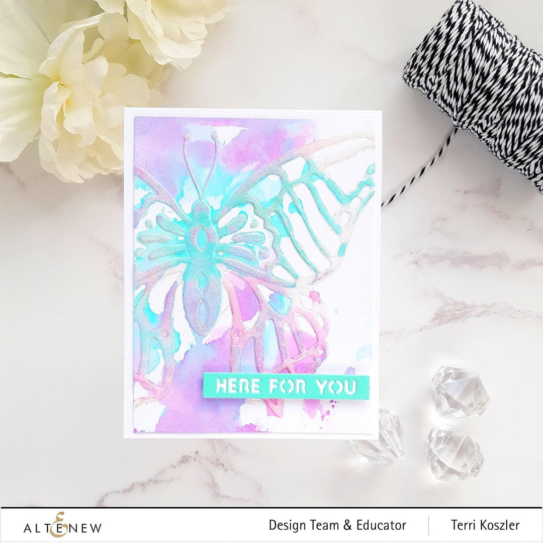 Altenew Stencil & Embossing Folder Bundle Mariposa Embossing Folder & Stencil Bundle