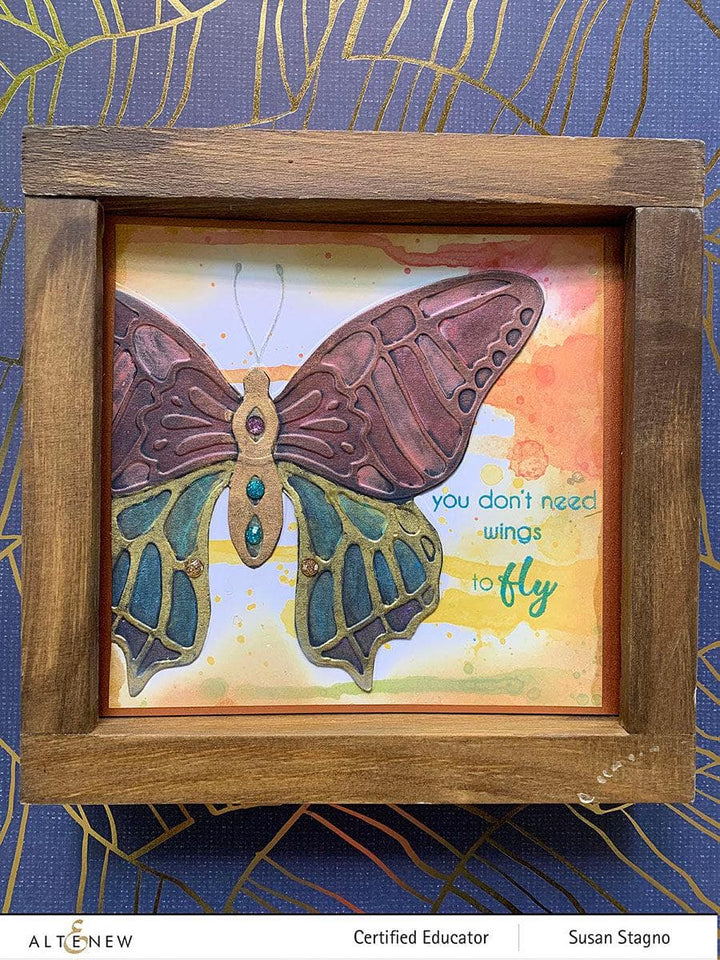 Altenew Stencil & Embossing Folder Bundle Mariposa Embossing Folder & Stencil Bundle