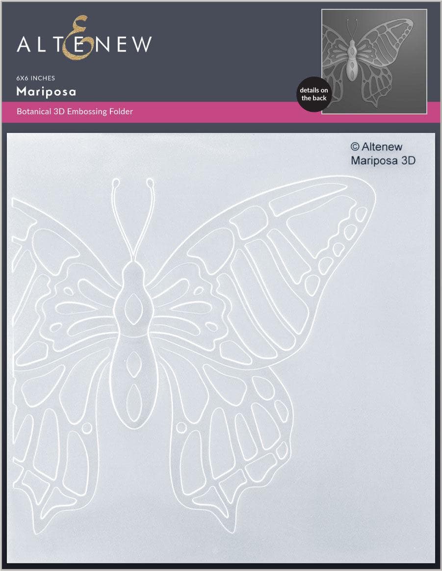 Altenew Stencil & Embossing Folder Bundle Mariposa Embossing Folder & Stencil Bundle