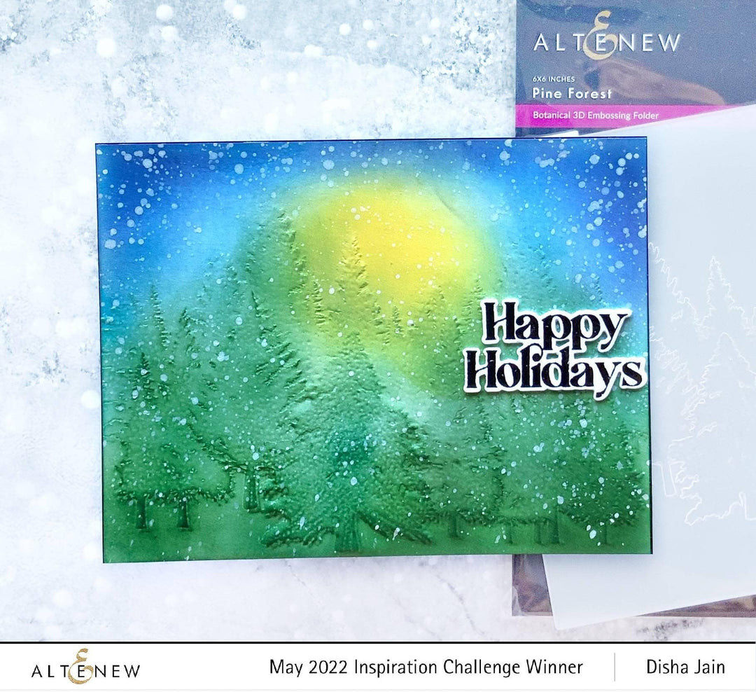 Altenew Stencil & Embossing Folder Bundle Pine Forest Complete Bundle