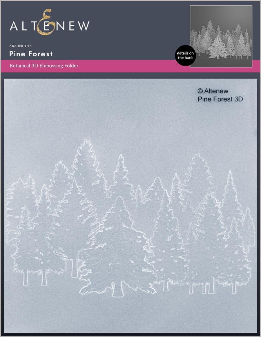 Altenew Partner Team Stencil & Embossing Folder Bundle Pine Forest