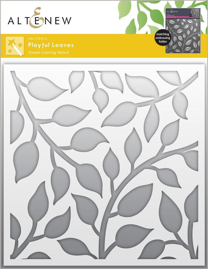Altenew Stencil & Embossing Folder Bundle Playful Leaves