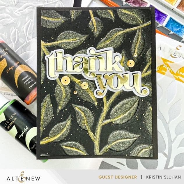 Altenew Stencil & Embossing Folder Bundle Playful Leaves