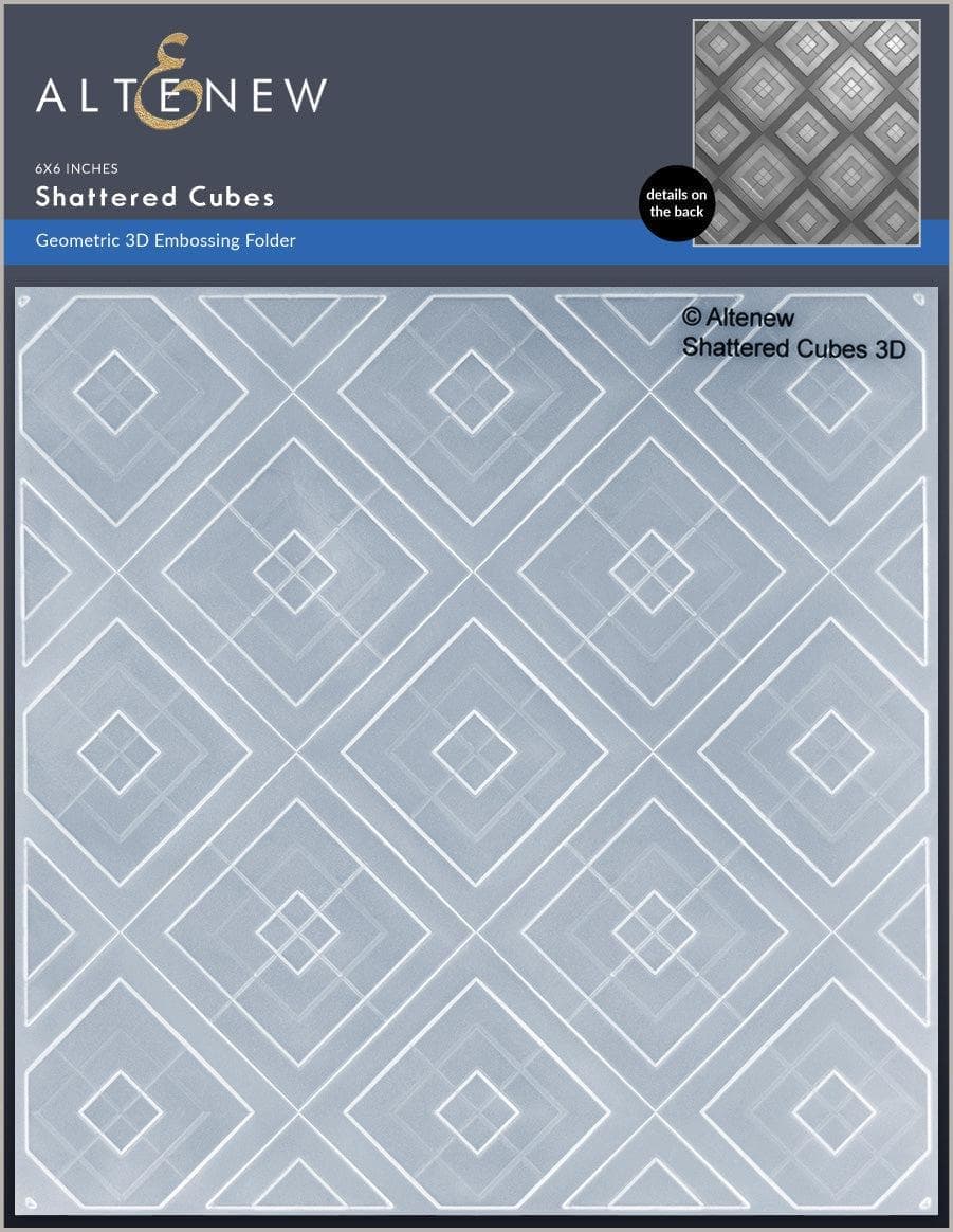 Altenew Stencil & Embossing Folder Bundle Shattered Cubes