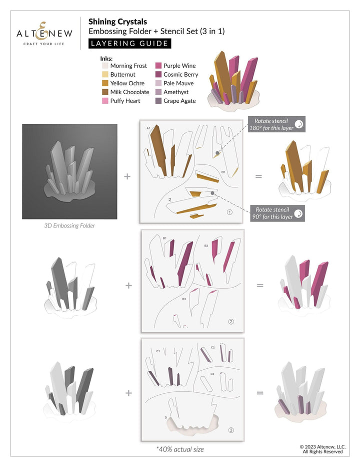 Altenew Hot Foil Plate & Stencil Bundle Shining Crystals
